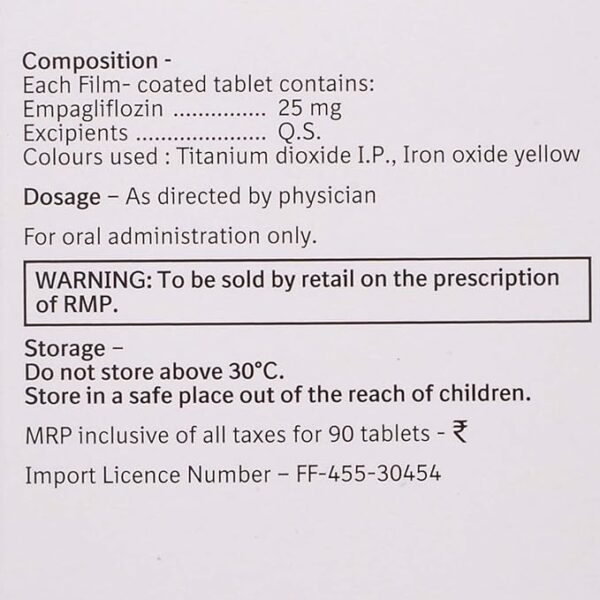 Jardiance 25 MG (Empagliflozin)