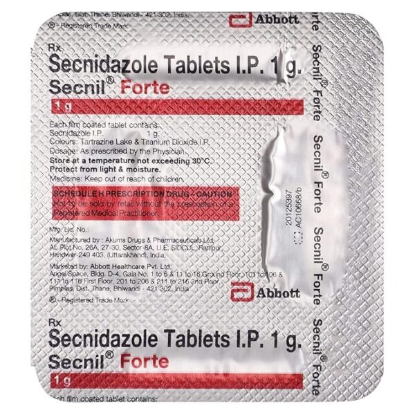Secnidazole 1000mg Tablet
