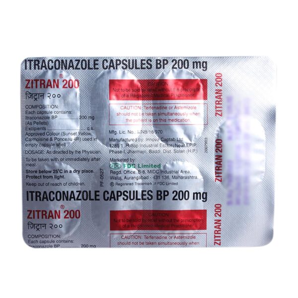 Zitran 200 mg (Itraconazole 200mg)