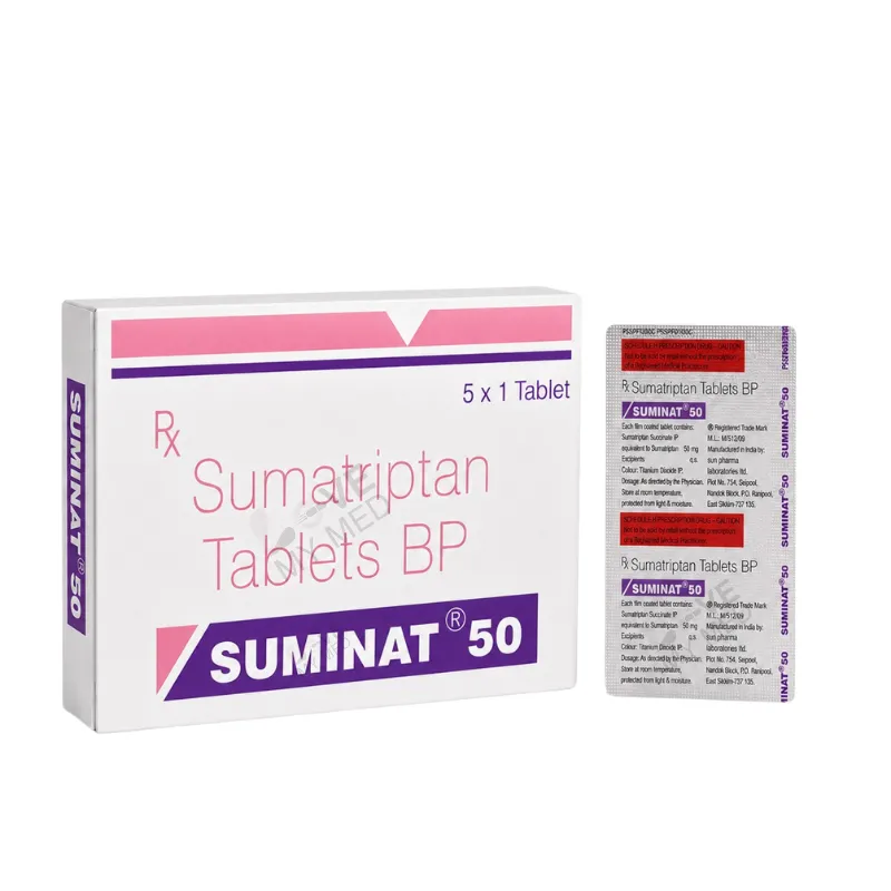 Sumatriptan 50mg( Suminat 50mgTablet ) (Copy)